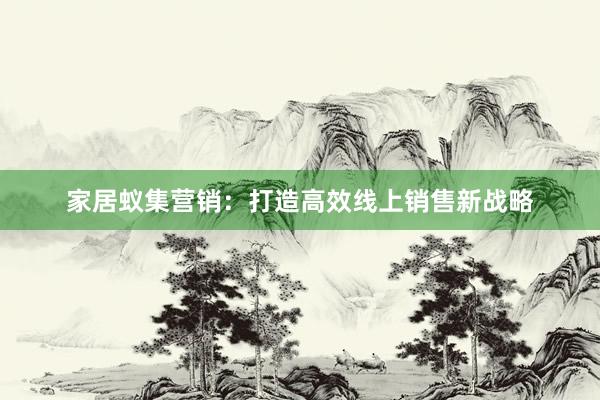 家居蚁集营销：打造高效线上销售新战略